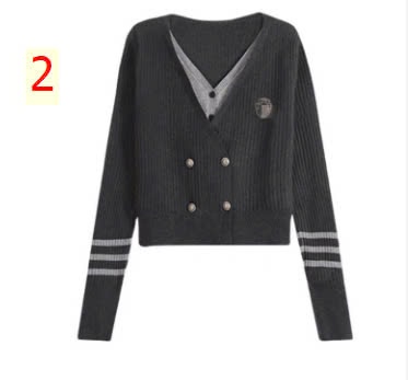 24HA299.28-ÁO LEN MIX CỔ KIỂU CÁCH