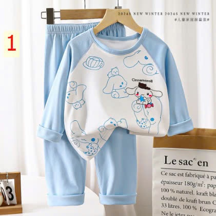 24HA309.02-BỘ MẶC NHÀ THU ĐÔNG CHO BÉ