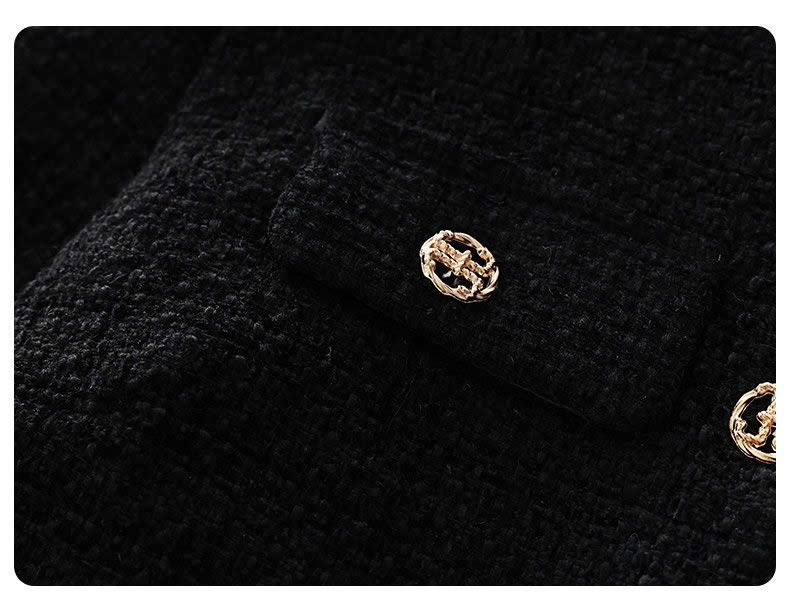 24HA110.03 -ÁO KHOÁC DẠ TWEED CHO NỮ