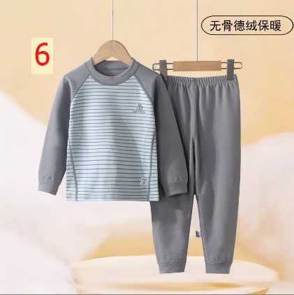 24HA110.07 - BỘ NỈ KẺ CHO BÉ