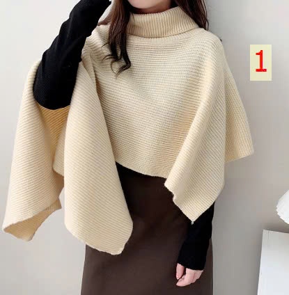 24HA309.18- ÁO LEN KHĂN ỐNG CHOÀNG CỔ