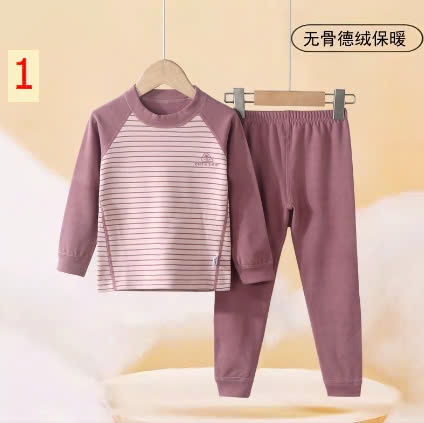 24HA110.07 - BỘ NỈ KẺ CHO BÉ
