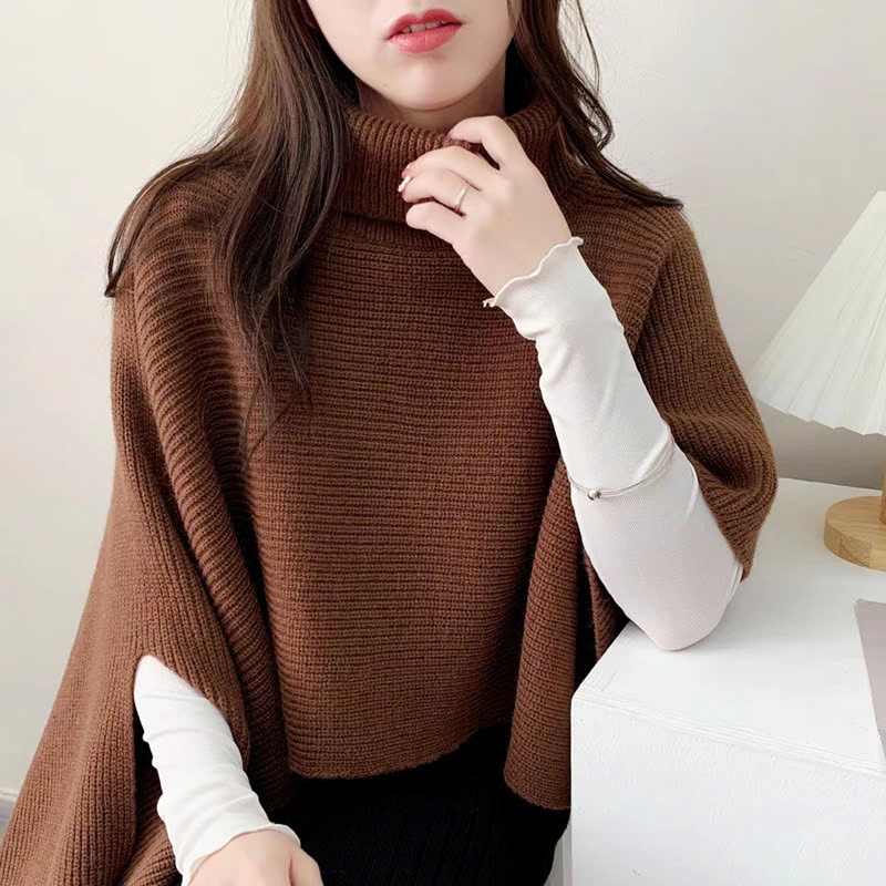 24HA309.18- ÁO LEN KHĂN ỐNG CHOÀNG CỔ