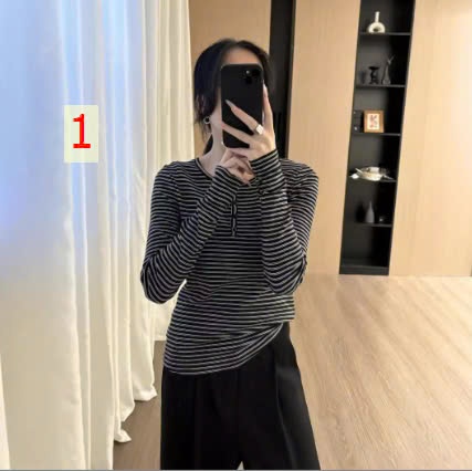 24HA110.11 - ÁO THUN KẺ NGANG QUẢNG CHÂU RS STUDIO