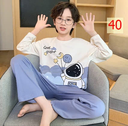 24HA110.15A - BỘ MẶC NHÀ COTTON NGUYÊN CHẤT NAM