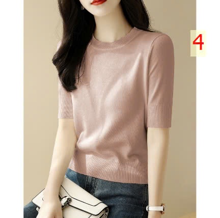 24HA310.10- ÁO LEN TAY LỠ CỔ TRÒN