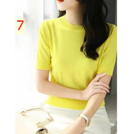24HA310.10- ÁO LEN TAY LỠ CỔ TRÒN
