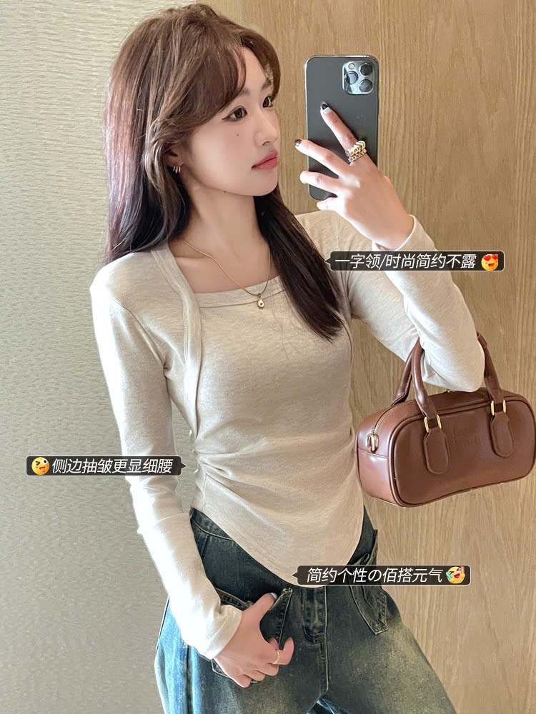 24HA510.13 - ÁO NỈ THU ĐÔNG CỔ VUÔNG
