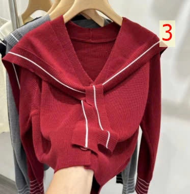 24HA410.20 - ÁO LEN NỮ THẮT DÂY