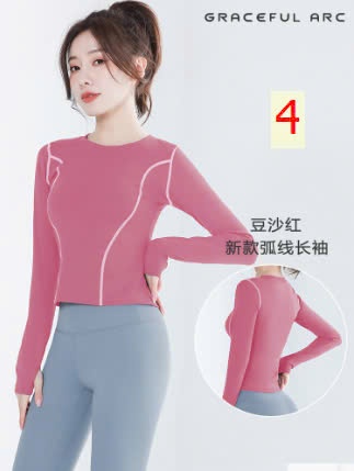 24HA610.09 - ÁO TẬP NỮ DÀI TAY KÍN CỔ TRÒN