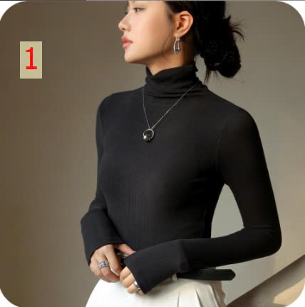 24HA610.10 - ÁO GIỮ NHIỆT CỔ LỌ NỮ