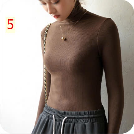 24HA610.10 - ÁO GIỮ NHIỆT CỔ LỌ NỮ
