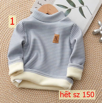 24HA510.15 - ÁO KẺ GIỮ NHIỆT LÓT LÔNG CHO BÉ