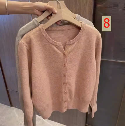 24HA510.20 - CARDIGAN TRƠN MÀU NỮ