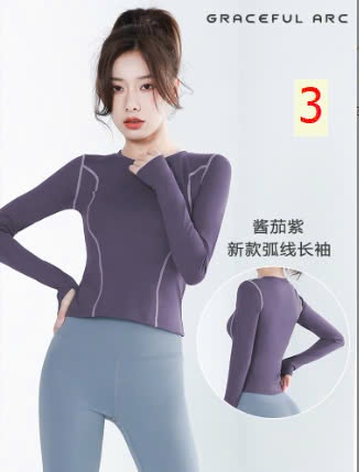 24HA610.09 - ÁO TẬP NỮ DÀI TAY KÍN CỔ TRÒN
