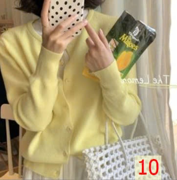24HA510.20 - CARDIGAN TRƠN MÀU NỮ