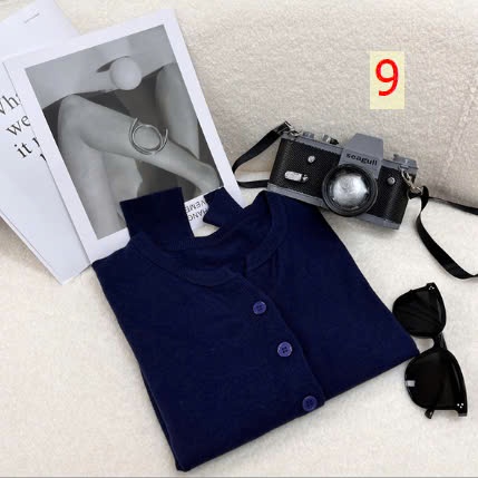 24HA510.20 - CARDIGAN TRƠN MÀU NỮ
