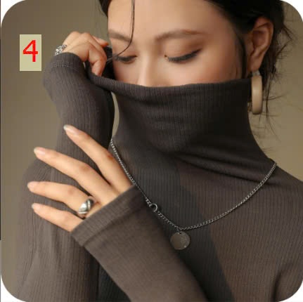 24HA610.10 - ÁO GIỮ NHIỆT CỔ LỌ NỮ
