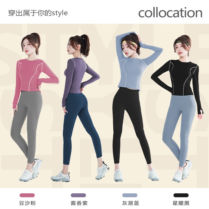 24HA610.09 - ÁO TẬP NỮ DÀI TAY KÍN CỔ TRÒN