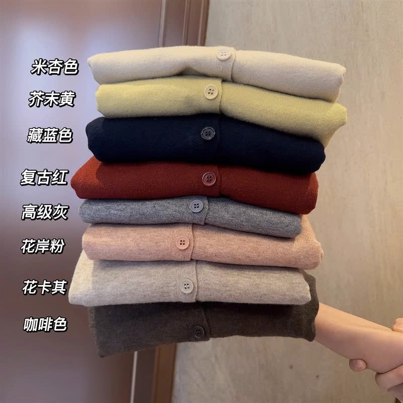 24HA510.20 - CARDIGAN TRƠN MÀU NỮ