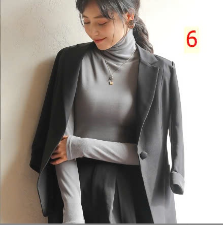 24HA610.11 - ÁO GIỮ NHIỆT CỔ LỌ NHUNG ĐỨC