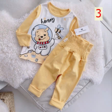 24HA610.27 -BỘ NỈ CẠP CAO MOMO MOKOO GIỮ ẤM BỤNG CHO BÉ