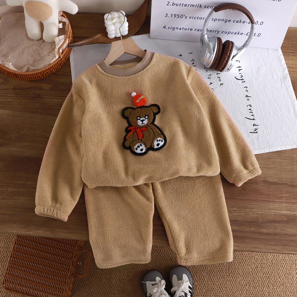 24HA610.17 -BỘ LÔNG HOẠ TIẾT CUTE CHO BÉ