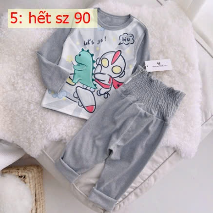 24HA610.27 -BỘ NỈ CẠP CAO MOMO MOKOO GIỮ ẤM BỤNG CHO BÉ