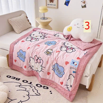 24HA610.29 -CHĂN HOẠT HÌNH MICKEY SANRIO CHO BÉ