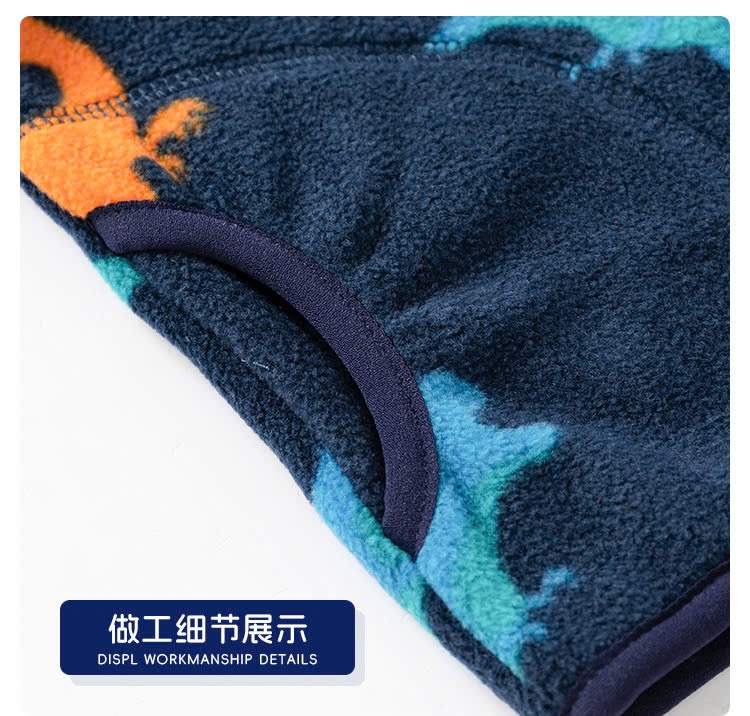 24HA810.02 - ÁO KHOÁC LÔNG CỪU KHỦNG LONG WELLKIDS BÉ TRAI