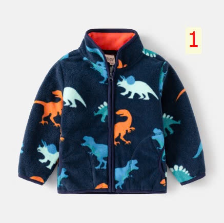 24HA810.02 - ÁO KHOÁC LÔNG CỪU KHỦNG LONG WELLKIDS BÉ TRAI