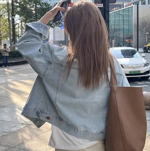 24HA710.25 - ÁO JEAN CỔ ĐỨC NỮ