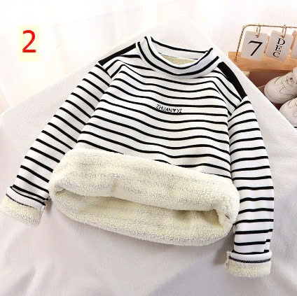 24HA810.24 - ÁO GIỮ NHIỆT LÓT LÔNG KẺ CHO BÉ