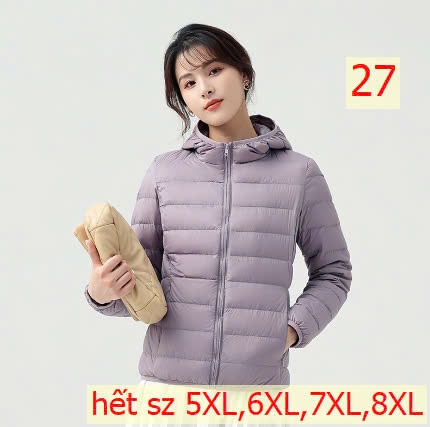 24HA1210.17A - ÁO PHAO NỮ CÓ MŨ SIÊU NHẸ