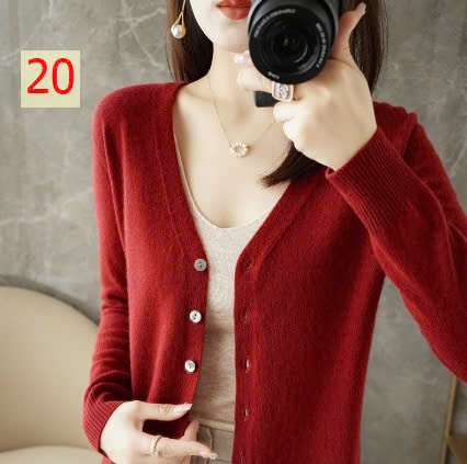 24HA1110.01 - ÁO CARDIGAN TRƠN NỮ