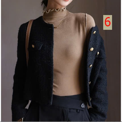 24HA1110.32 - ÁO LEN GIỮ NHIỆT CỔ LỌ VẢI DỆT GIỮ ẤM CÔNG NGHỆ ĐỨC