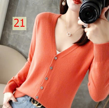24HA1110.01 - ÁO CARDIGAN TRƠN NỮ