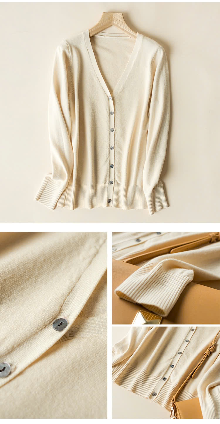 24HA1110.01 - ÁO CARDIGAN TRƠN NỮ