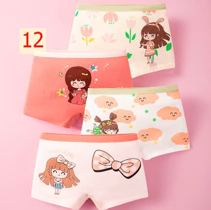 24HA1110.24 - SET 4 QUẦN CHÍP ĐÙI BÉ GÁI