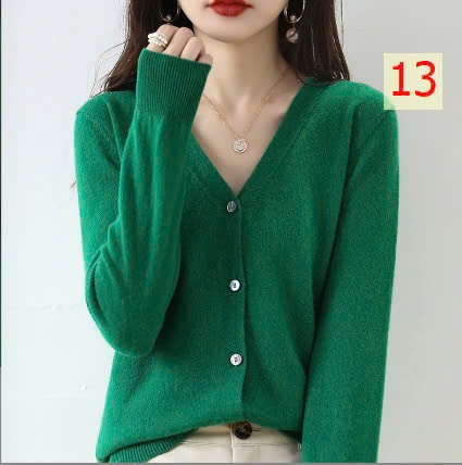 24HA1110.01 - ÁO CARDIGAN TRƠN NỮ