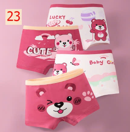 24HA1110.24 - SET 4 QUẦN CHÍP ĐÙI BÉ GÁI