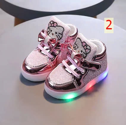 24HA1210.05 - GIÀY KITTY KÈM ĐÈN LED CHO BÉ