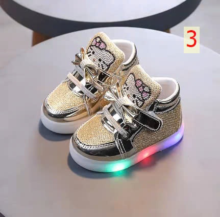 24HA1210.05 - GIÀY KITTY KÈM ĐÈN LED CHO BÉ