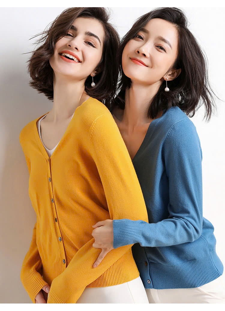 24HA1110.01 - ÁO CARDIGAN TRƠN NỮ