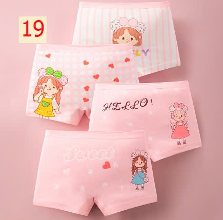 24HA1110.24 - SET 4 QUẦN CHÍP ĐÙI BÉ GÁI