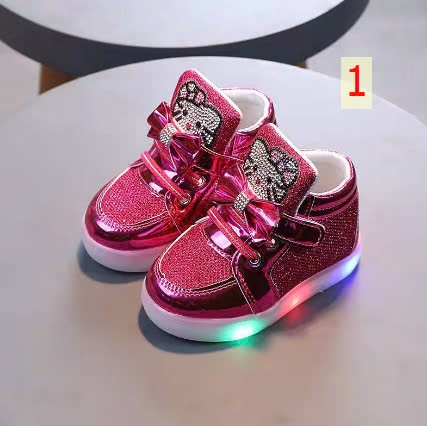 24HA1210.05 - GIÀY KITTY KÈM ĐÈN LED CHO BÉ