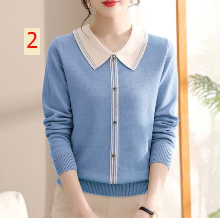 24HA1210.30 - ÁO LEN NỮ PHONG CÁCH PHƯƠNG TÂY