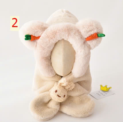 24HA1310.12 - MŨ LÔNG THỎ CÀ RỐT CHO BÉ