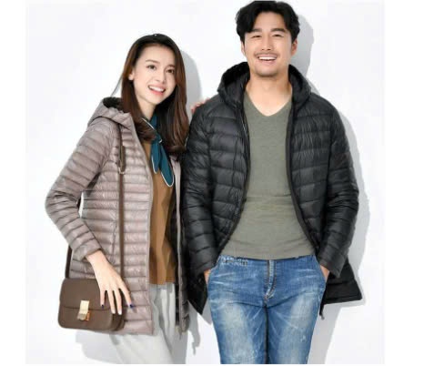 24HA1210.22 - ÁO PHAO LÔNG VŨ DÁNG DÀI CHO NỮ