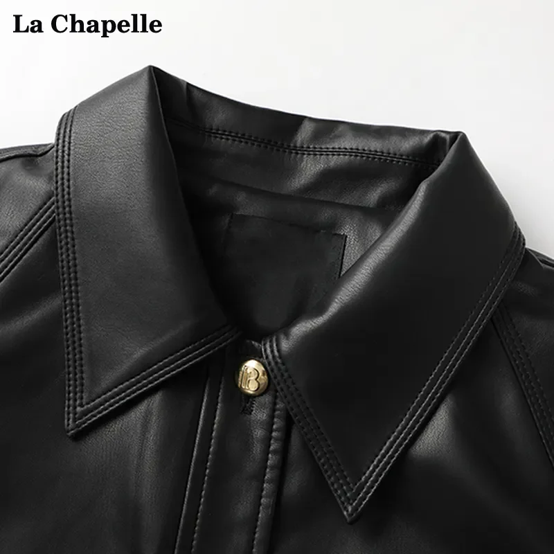 24HA1310.07 - ÁO KHOÁC DA LACHAPPELE NỮ